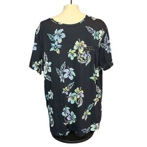 Jack & Jones Navy Hawaiian Tropical Print Crew Neck Size XL